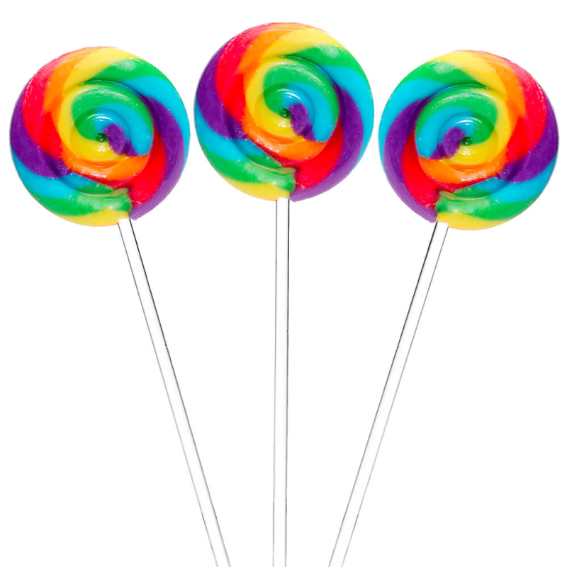 Wholesale Custom Handmade Twist Rainbow Sweet Fruit Flat Big Swirl Lollipops