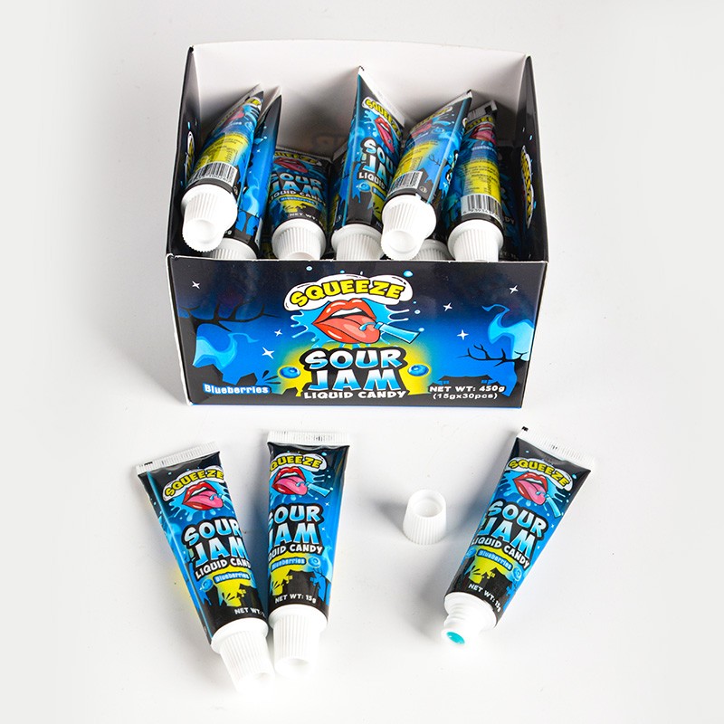 New Design Funny Toothpaste Shape Sour Jam Jelly Candy