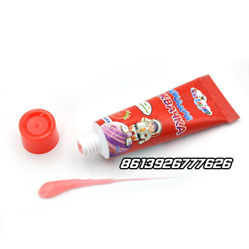Wholesale Custom Private Label Tubble Gum Chinese Toothpaste Liquid Jam Bubble Gum