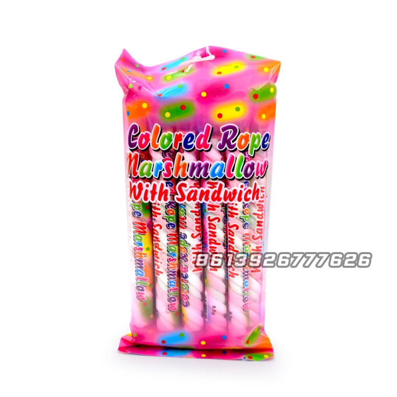 High Quality Halal Marshmallow Long Twist Marshmallow Candy