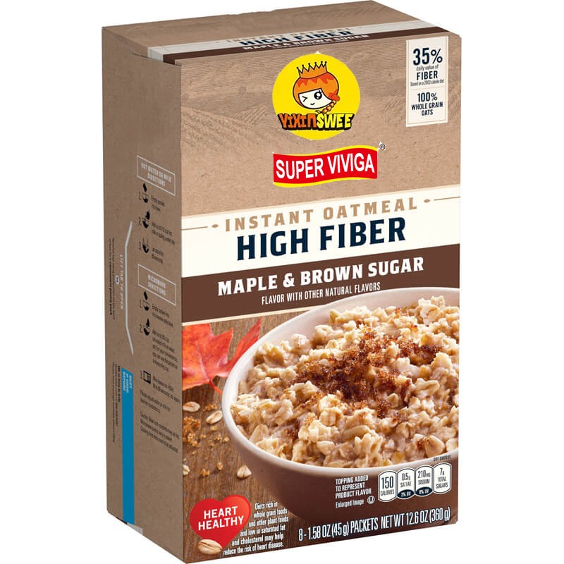 High Fiber Maple Brown Sugar with Other Natural Flavors Instant Oatmeal