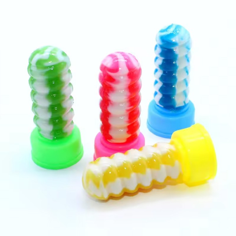 Wholesale Custom Kids Swirl Rainbow Hand Spin Rotating Toy Hard Lollipop Candy