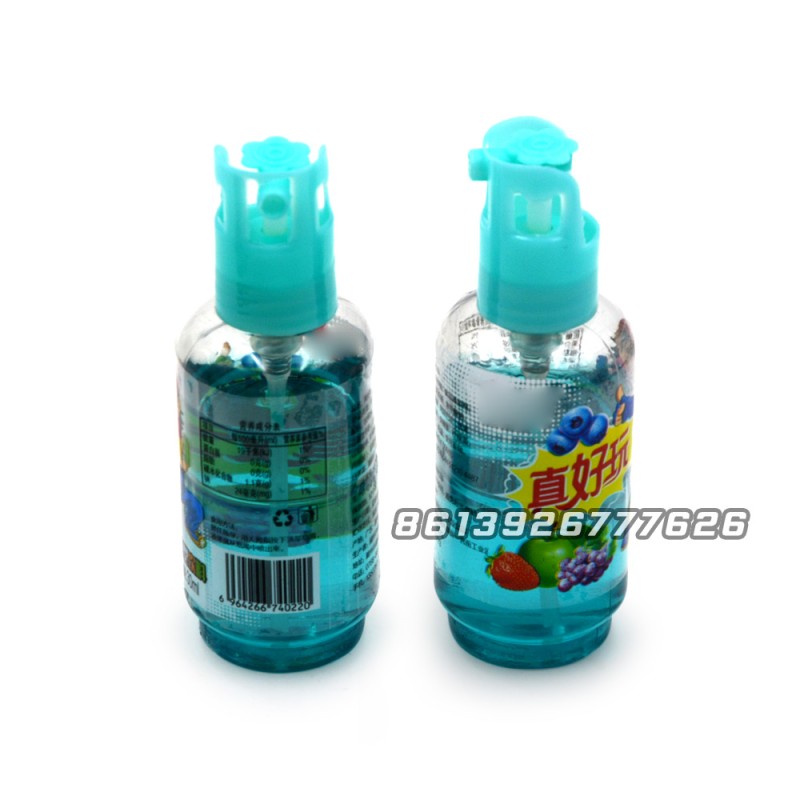 Blue Gas tank Fruit Sour Sweet Spray Liquid Candy