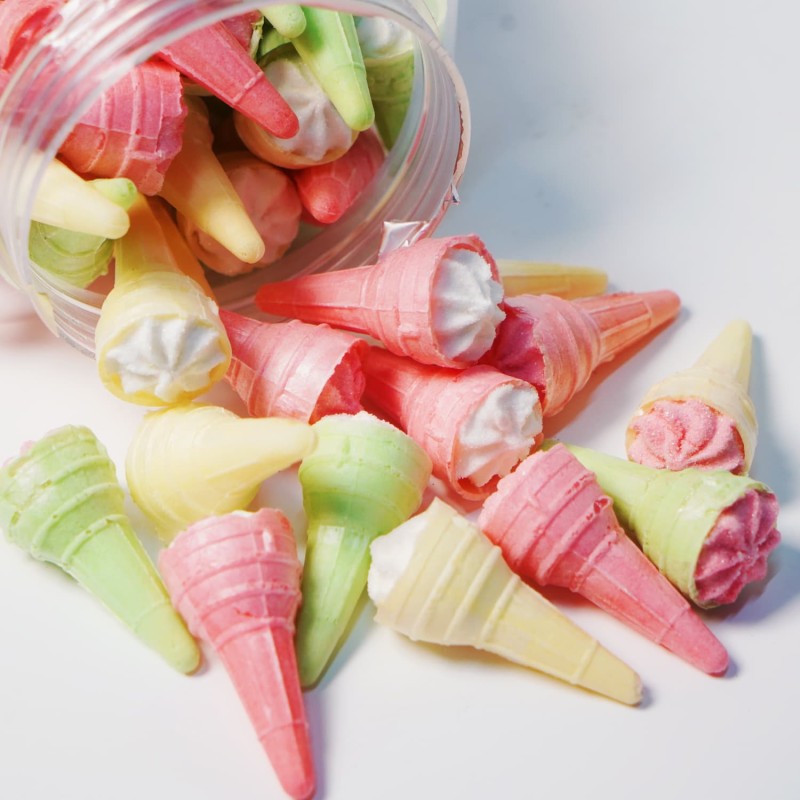 Mini Ice Cream Shape Marshmallow Cotton Candy