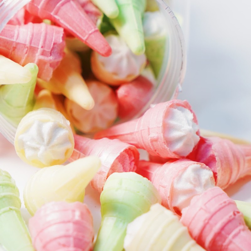 Mini Ice Cream Shape Marshmallow Cotton Candy