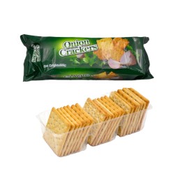 Biscuits Manufacturer 200g Crispy Cream Cracker Onion Crackers From China