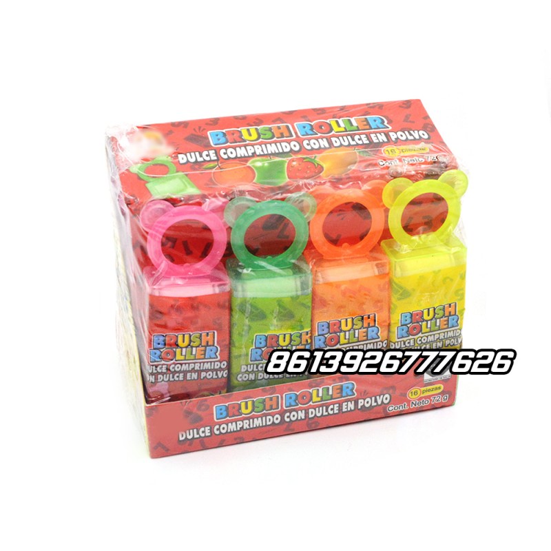 Funny Fruit Flavor Brush Roller Sour Powder Candy