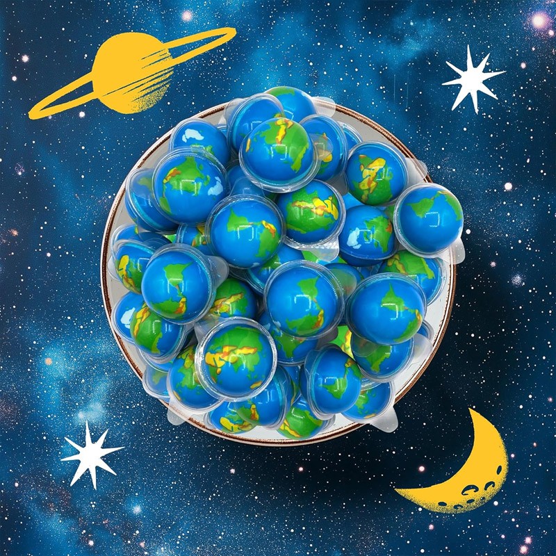 3D Planet Gummies Ball Blue Earth Jelly Sweets Fruit Jam Candy