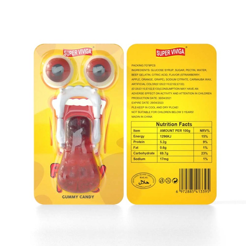 Halloween Sweet Tongue Gummy Candy Eyeball Shape Gummy Candy