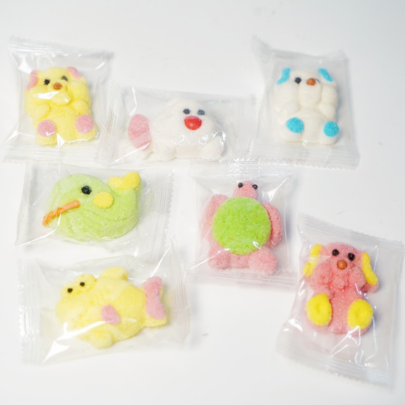 OEM Funny Cartoon Shape Sweet Fruit Cotton Marshmallow Candy