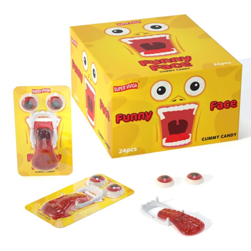 Halloween Sweet Tongue Gummy Candy Eyeball Shape Gummy Candy
