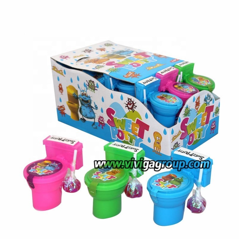 Fancy Toys Toilet Lollipop Candy with Fruit Sour Powder