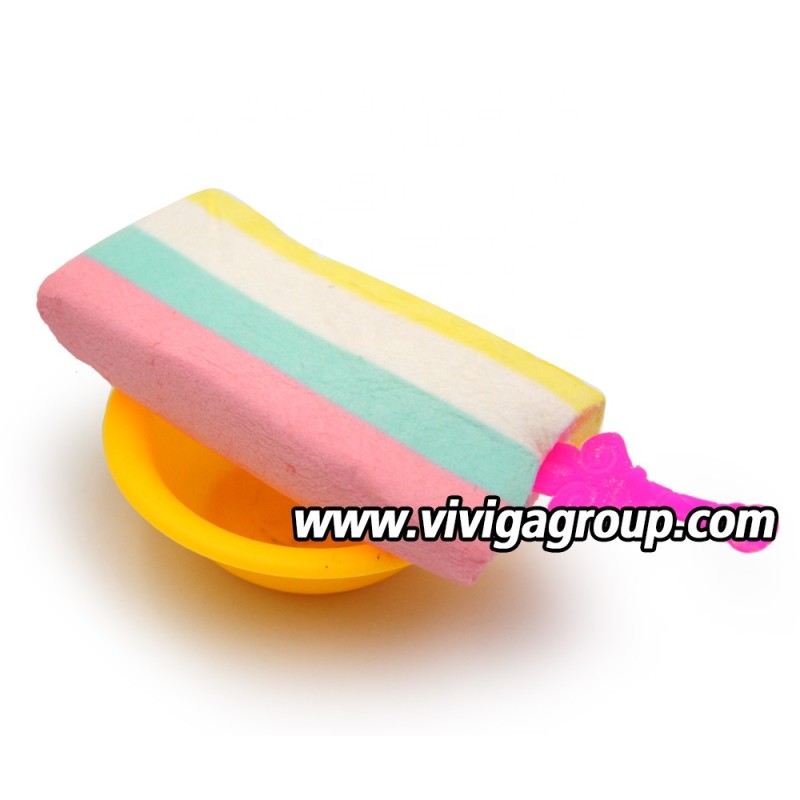 Colorful Ice Cream Shape Sweet Cotton Marshmallow Lollipop Candy