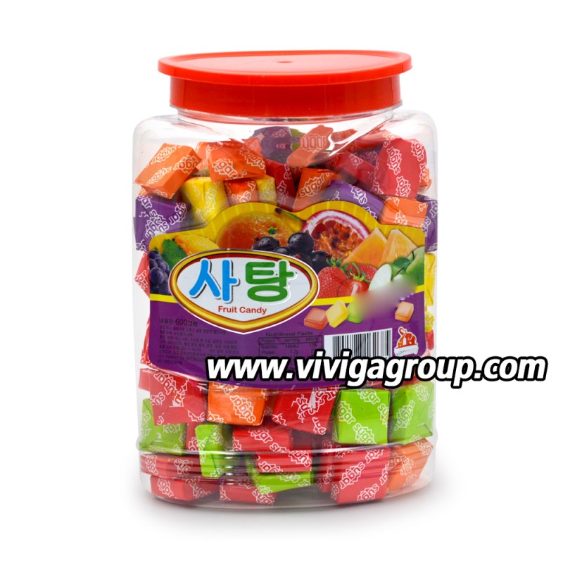 Assorted Sweet Fruit Flavors Cube Shape Swiss Candy for Kids
