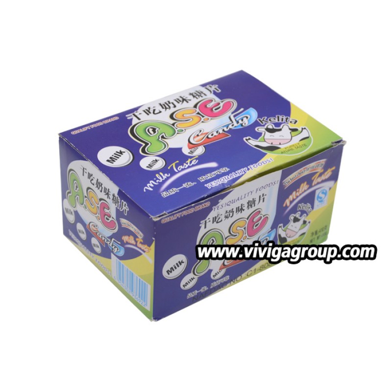 Wholesale Compressed Round Shape Chinese Dry Cow Milk Tablet Candy