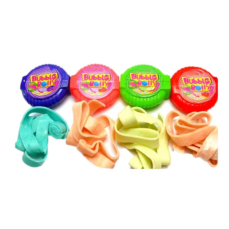 Wholesale Custom Sweet Fruit Flavour Round Bubble Gum Roll