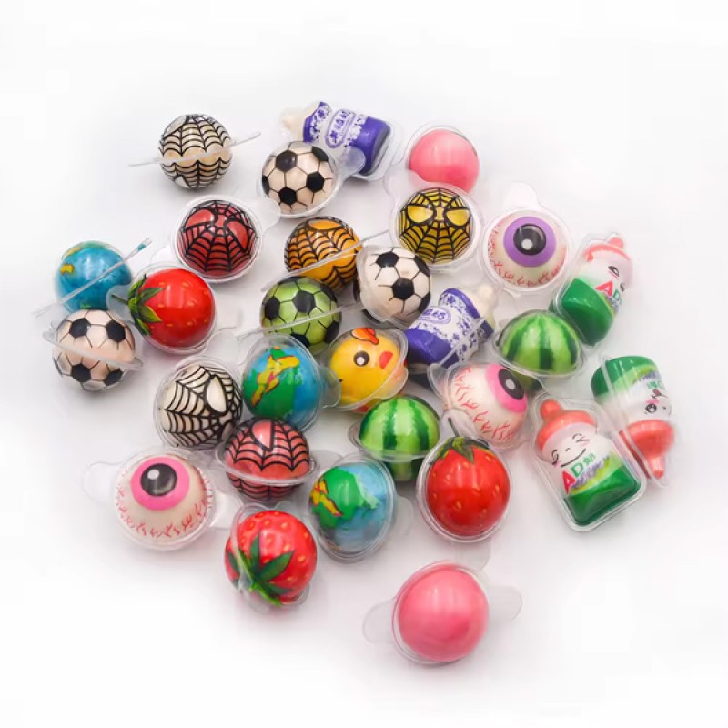 Wholesale Custom China Fruit Bulk Colorful Chewing Bubble Gum Balls
