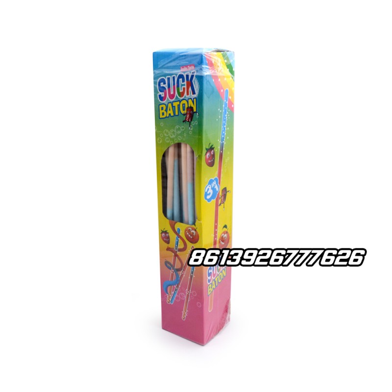 Wholesale Custom  3 in 1 Long CC Stick Sour Straw Powder Candy