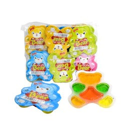 Wholesale Bear Shaped Assorted Flavor Fruit Jelly Pudding Candy