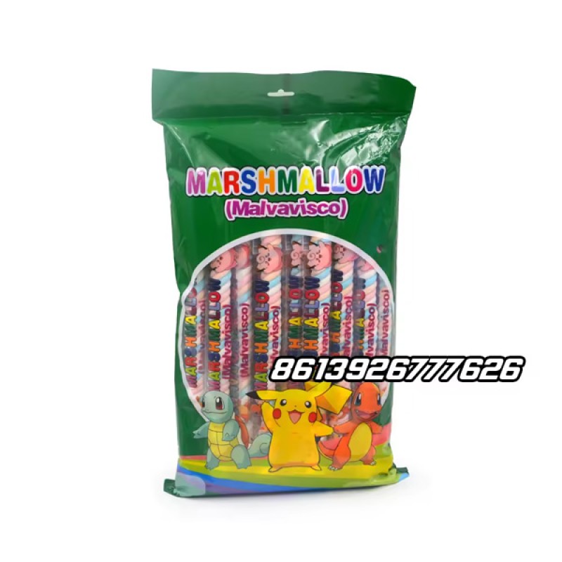 Wholesale Custom Sweet Fruit Rope Long Twist Marshmallow