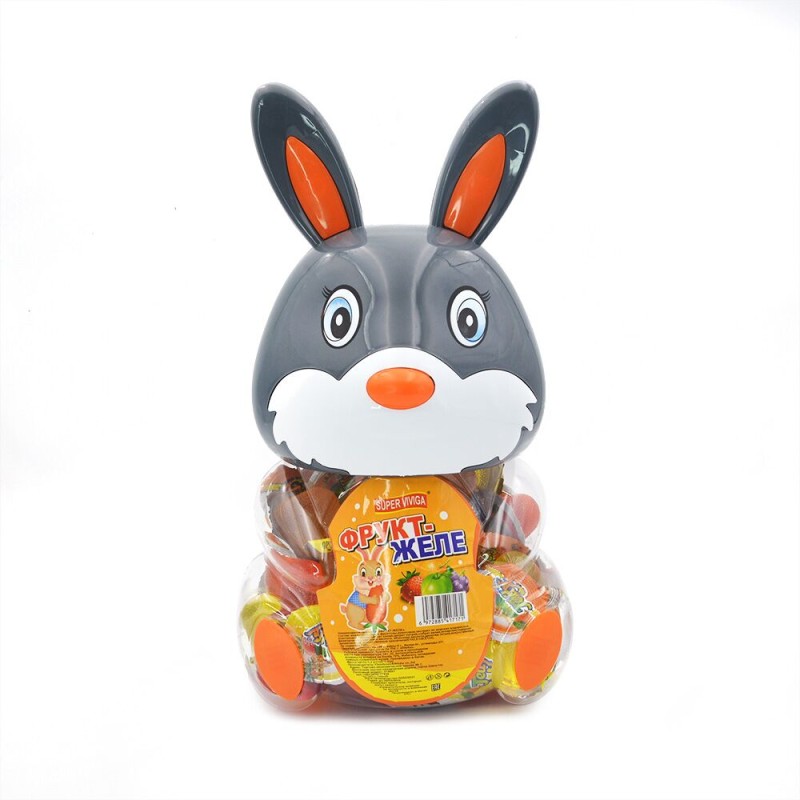 OEM Assorted Bear Plastic Coin Piggy Bank Packing Fruit Jelly