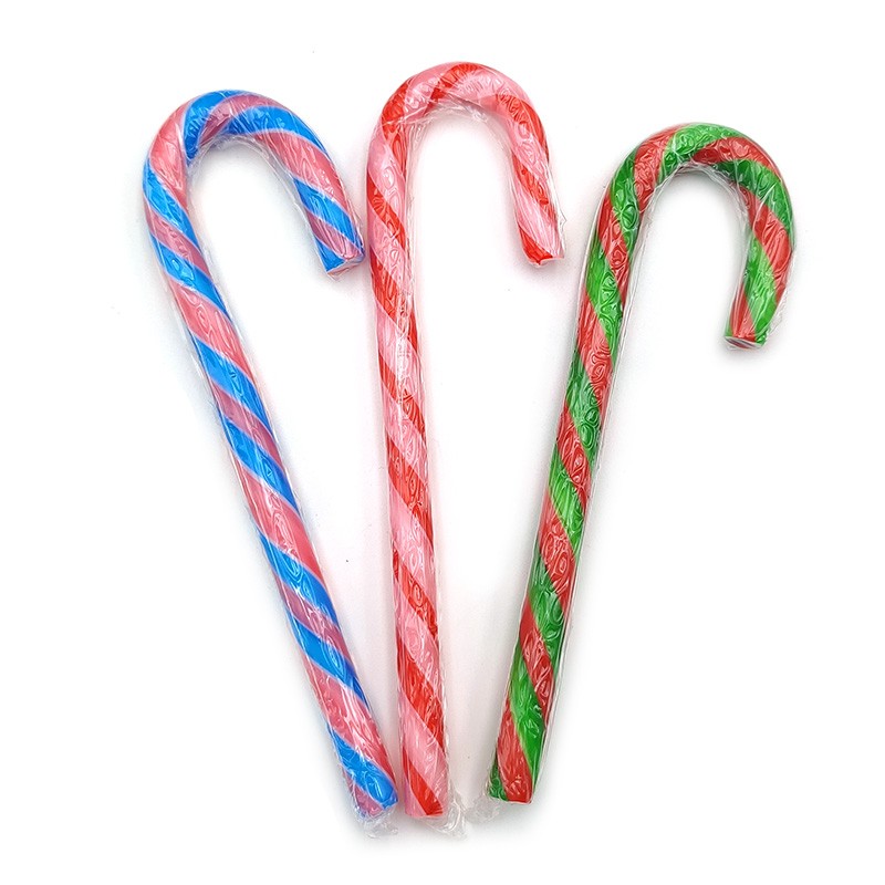 Sweets Wholesale Custom Halal Christmas Hard Candy Cane Lollipop
