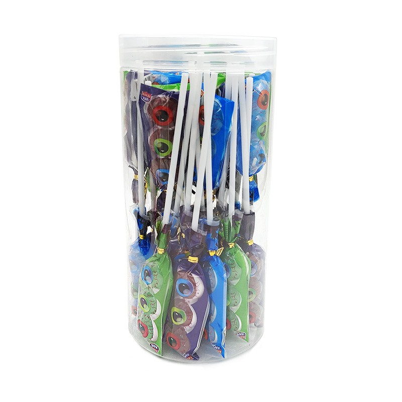 Superviviga Wholesale Custom Eye Shape Fruity Hard Candy Lollipop