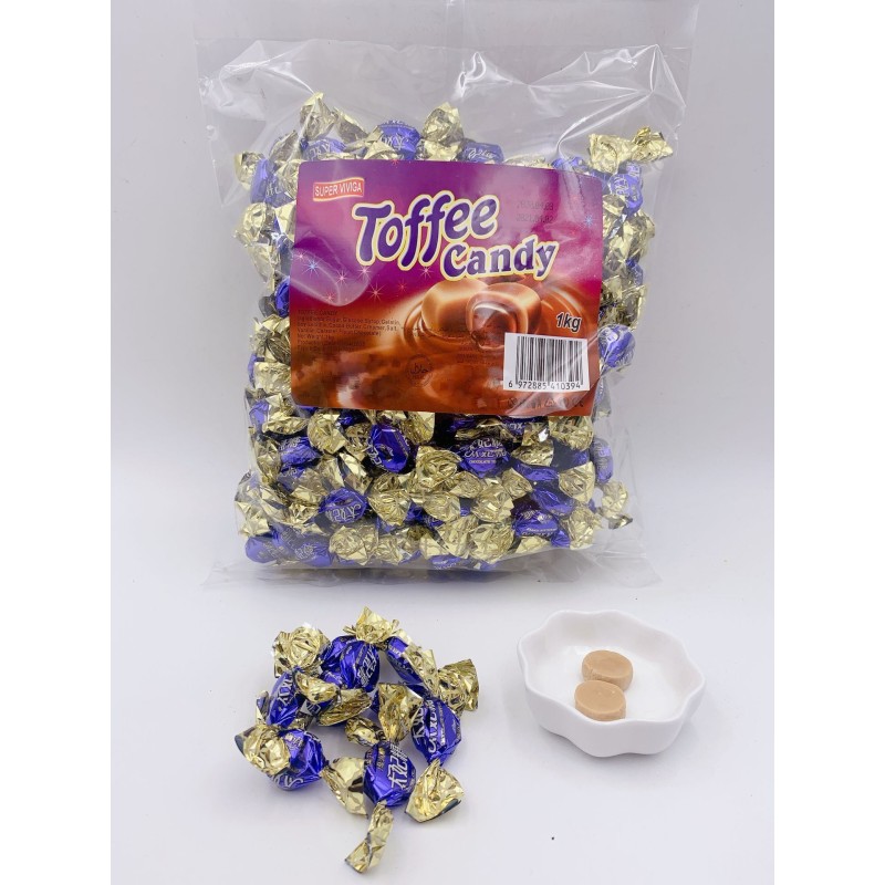 OEM Chocolate Milk Jam Filled Soft Chewy Toffee Candy