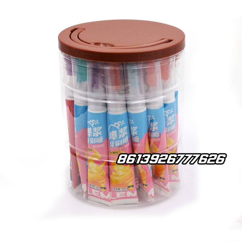 Halal Hot Sale Fruit Flavor Toothbrush Liquid Jelly Jam Candy