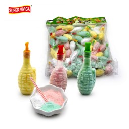 Custom Wholesale Bomb Bottle Packaging Halal Fruit Flavor Sour Powder Candy