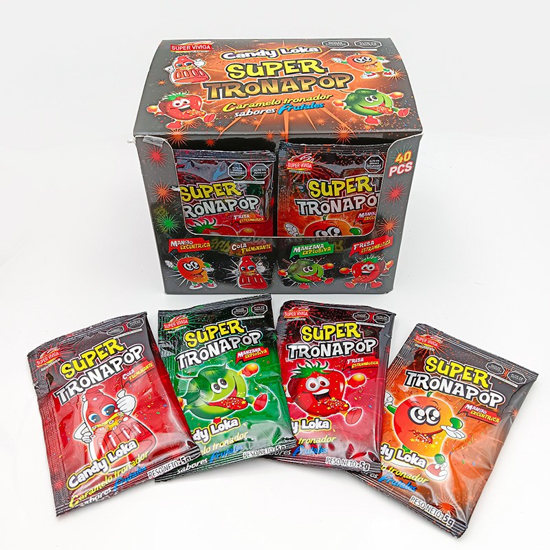 Superviviga Wholesale Assorted Fruity Super Sour Popping Candy
