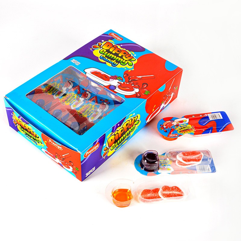 Sweet Mix Fruit Jam Juice Dip Drop Soft Gummy Candy and Sweets