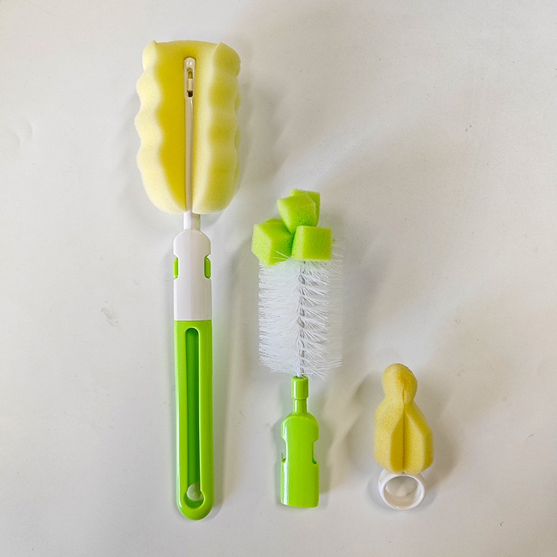 Sponge Bottle Brush Manufacturer - High Quality 3-in-1 Direct Factory