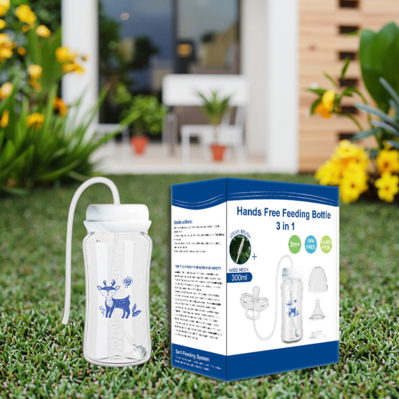 Baby Feeding Bottle Supplier - BPA Free 300ml Wide Neck Hand-Free