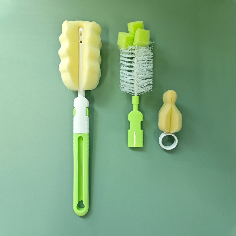 Sponge Bottle Brush Manufacturer - High Quality 3-in-1 Direct Factory