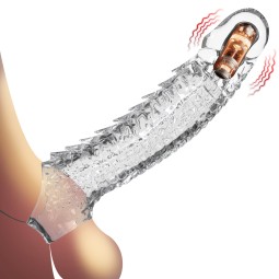 Penis Wolf Tooth Sleeve Lengthened and Thickened and Enlarged Couples Vibrating Sex Products Men's Thorny Vibrator Toys