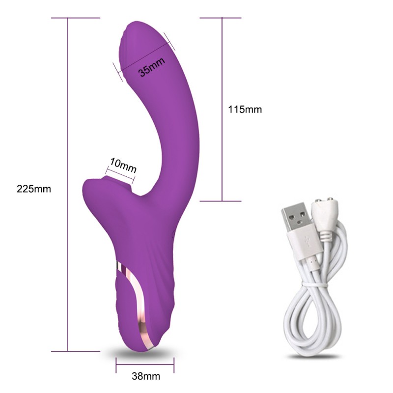 Aiersha 2 in 1 Powerful Clitoris Sucking Sex Vibrator G Spot Stimulator Vagina Dildo Vibrator for Women