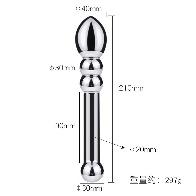 Metal Double Ended Anal Plug  Anal Appliance for Men and Women