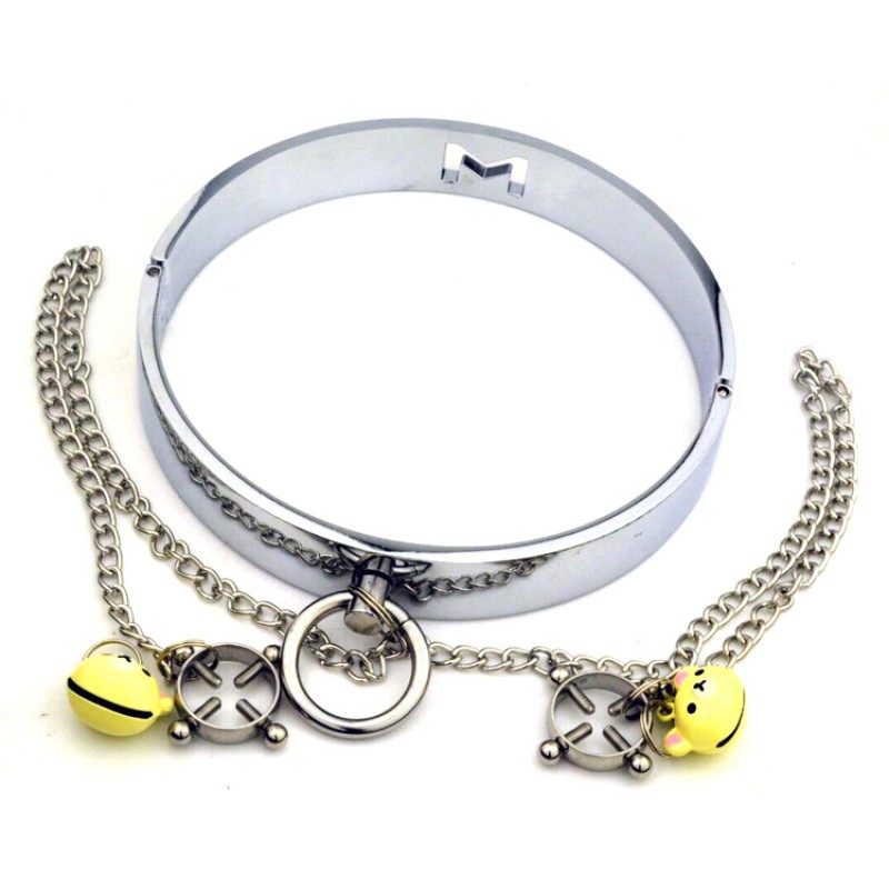 Toy Metal Cross Correction Collar Breast Clip Combination Bell