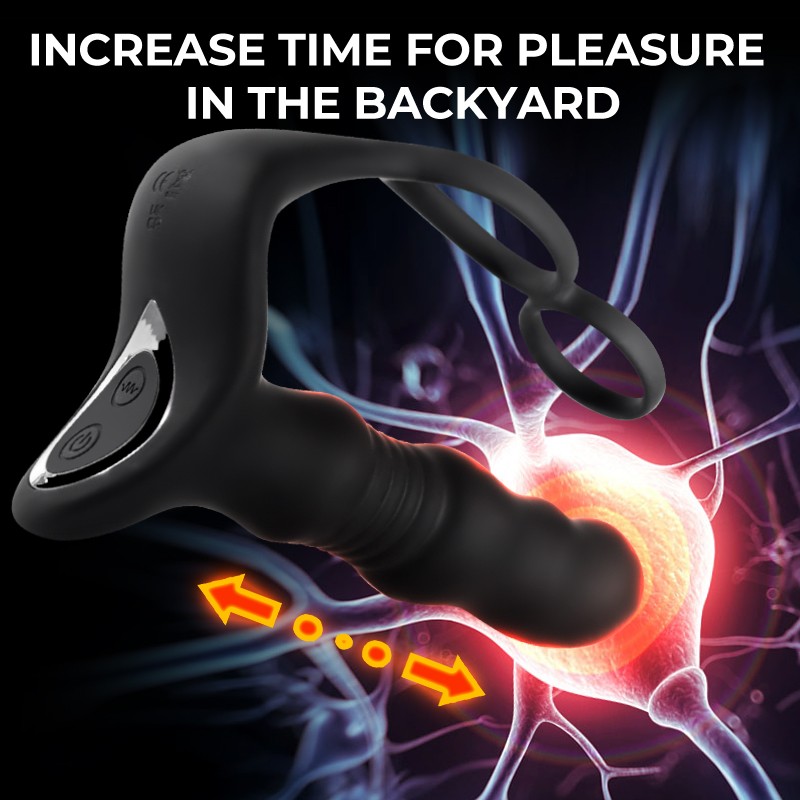 Men's Prostate Vibrator Frequency Conversion Massager Wearable Silicone Anal Plug Adult Sex Toy