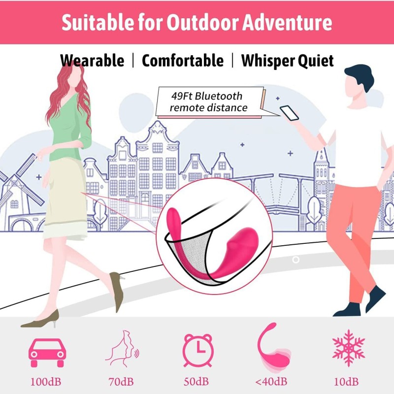 SHIDUNSI Plastic Tadpole Vibrator APP Wireless Remote Control Female Masturbation Woman Wearable Vibrator Adult Sex Toy Products