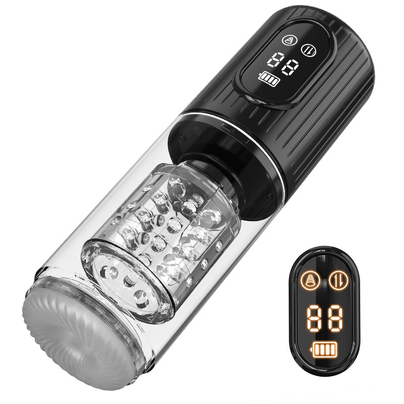 3 in 1 TPE Pocket Pussy Oral Sex Stroker Waterproof Thrusting Rotating Sucking Automatic Male Masturbation Cup Sex Toys for Men