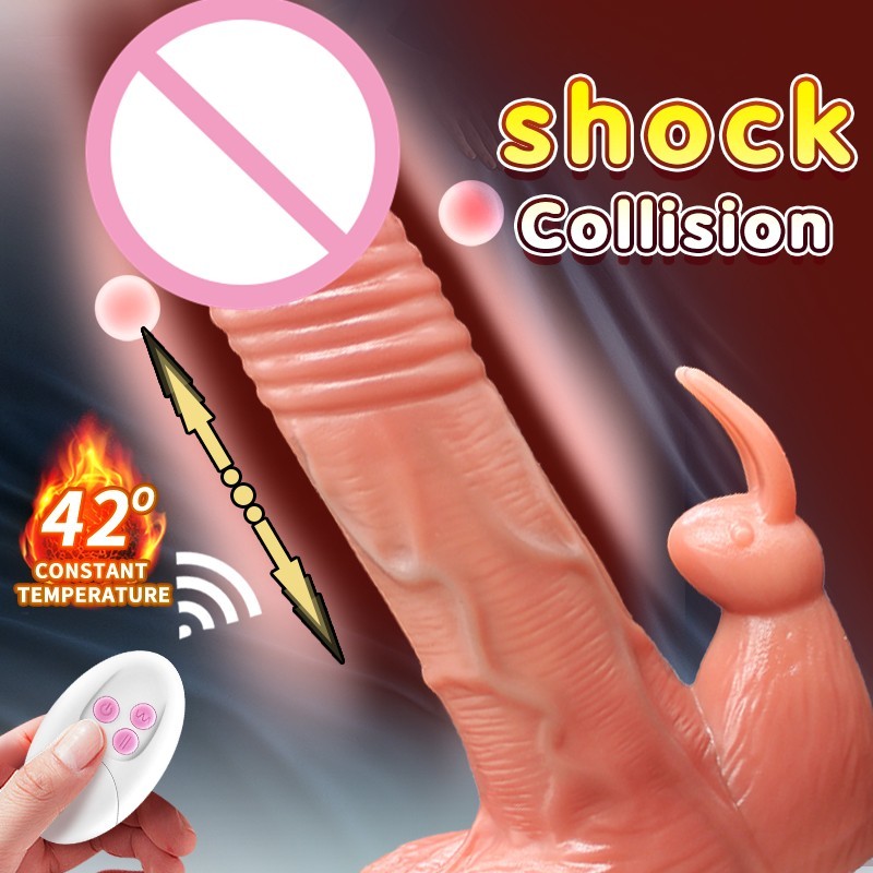 Rotating Rabbit Silicone Dildo Vibrator Soft Adult Sex Toy for Female Masturbator Clitoris Vagina Orgasm