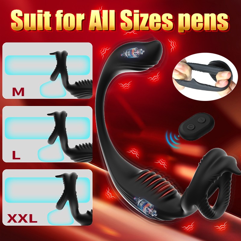 Men's Prostate Vibrator Frequency Conversion Massager Wearable Silicone Anal Plug Adult Sex Toy