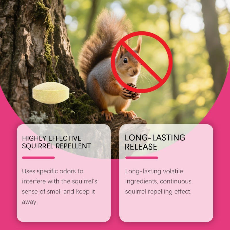 Squirrel Repellent Pills for Home Use Outdoor and Courtyard Release Convenient Squirrel Repellent Pills