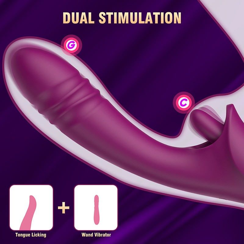 USB Rechargeable Rabbit Vibrator for Women 11-Kind Vibrating Thrusting Sex Toy G Spot Massage Dildo for Adults