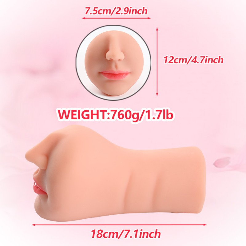 Lijoin Oral Sex Masturbator  Sex Toys for Men  Hot Selling Two Openings  Perfect Size Pocket Pusy  Masturbator