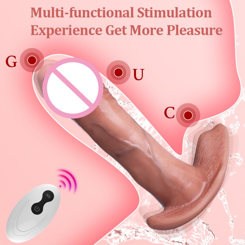 Thrusting Dildo Vibrator Wearable Telescopic Penis Female Anal Vagina Masturbation Adult Women Outdoor Remote Control Sex Toys