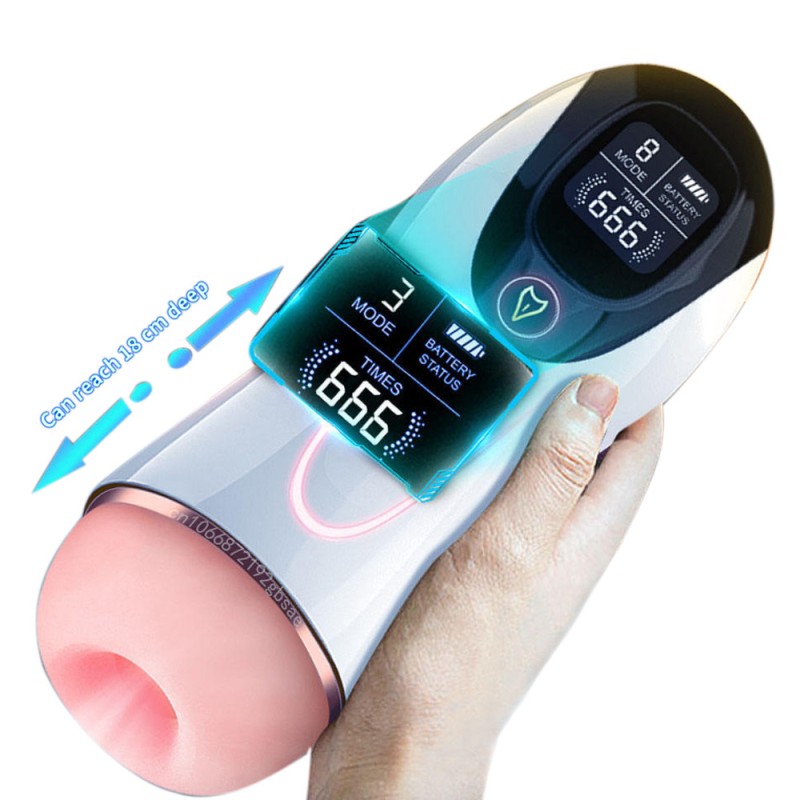 Best Selling Smart Counting Male Sexy Adult Products Machine Sucking Sound Vibrating Masturbation Cup for Men