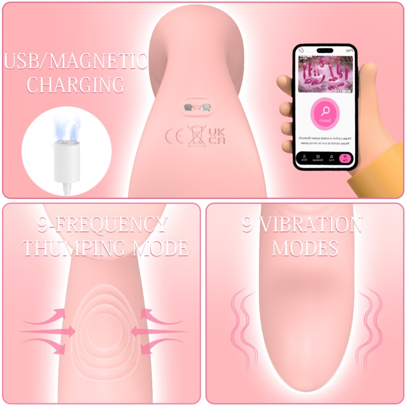 Best-Selling OEM/ODM App Control Dual Stimulator Multi-Platform Vibrating G-Spot Clitoris Vaginal Vibrators Factory Price